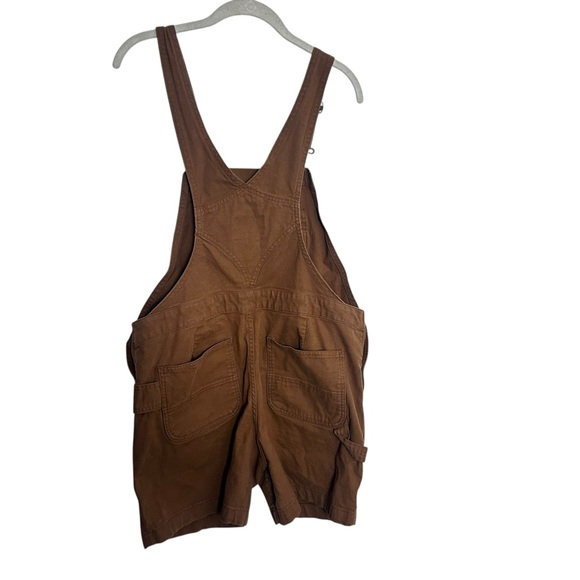 CARHARTT Relaxed Fit Short Overalls Brown Canvas Size M (8–10) - Picture 3 of 10